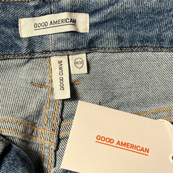 NWT Good American Always Fits Good Curve Straight Jeans Womens 10/30 Button Fly - Picture 3 of 6
